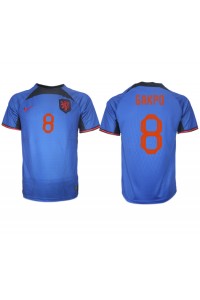Nederland Cody Gakpo #8 Fotballdrakt Borte Klær VM 2022 Korte ermer